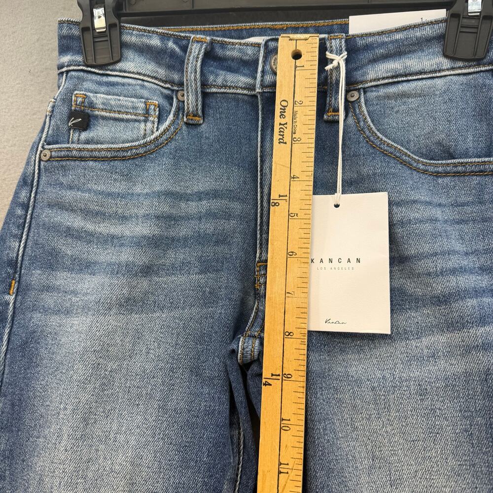 KanCan Jeans Women's 1/24 Mid Rise Ancle Skinny Frayed Hem Mid Rise Fit - NWT - Picture 15 of 16